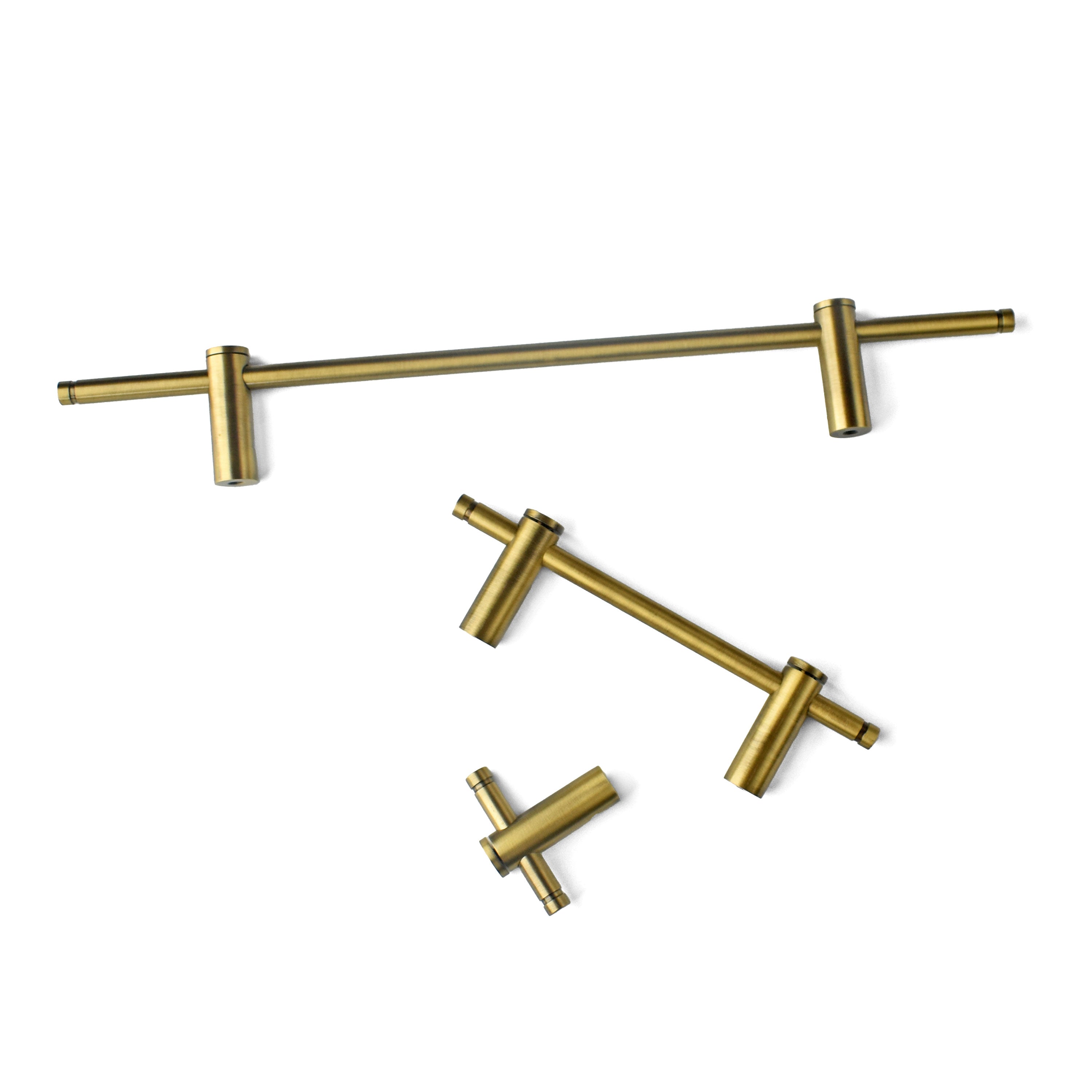 Arden Antique Brass Adjustable Cabinet Wardrobe Pull and Handle