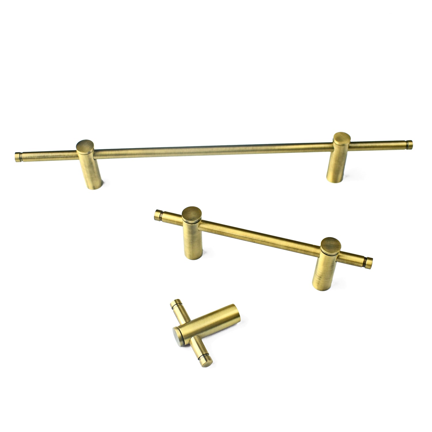 Arden Antique Brass Adjustable Cabinet Wardrobe Pull and Handle