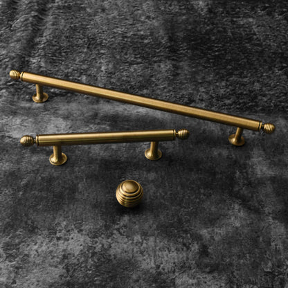 Torsade Antique Brass Cabinet Drawer Knob and Handle