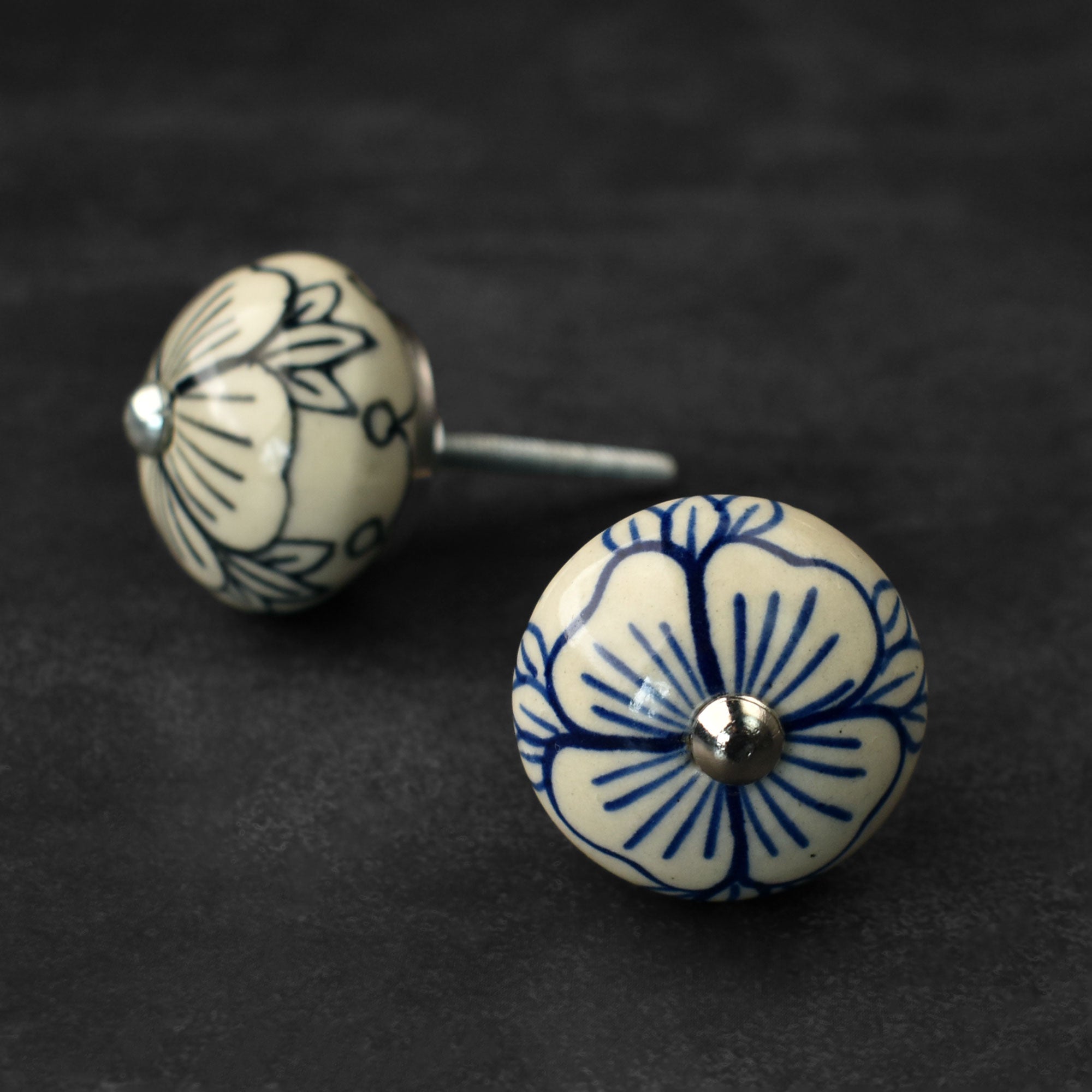 Mistral Floral Ceramic Cabinet Drawer Knob