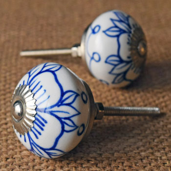 Mistral Floral Ceramic Cabinet Drawer Knob