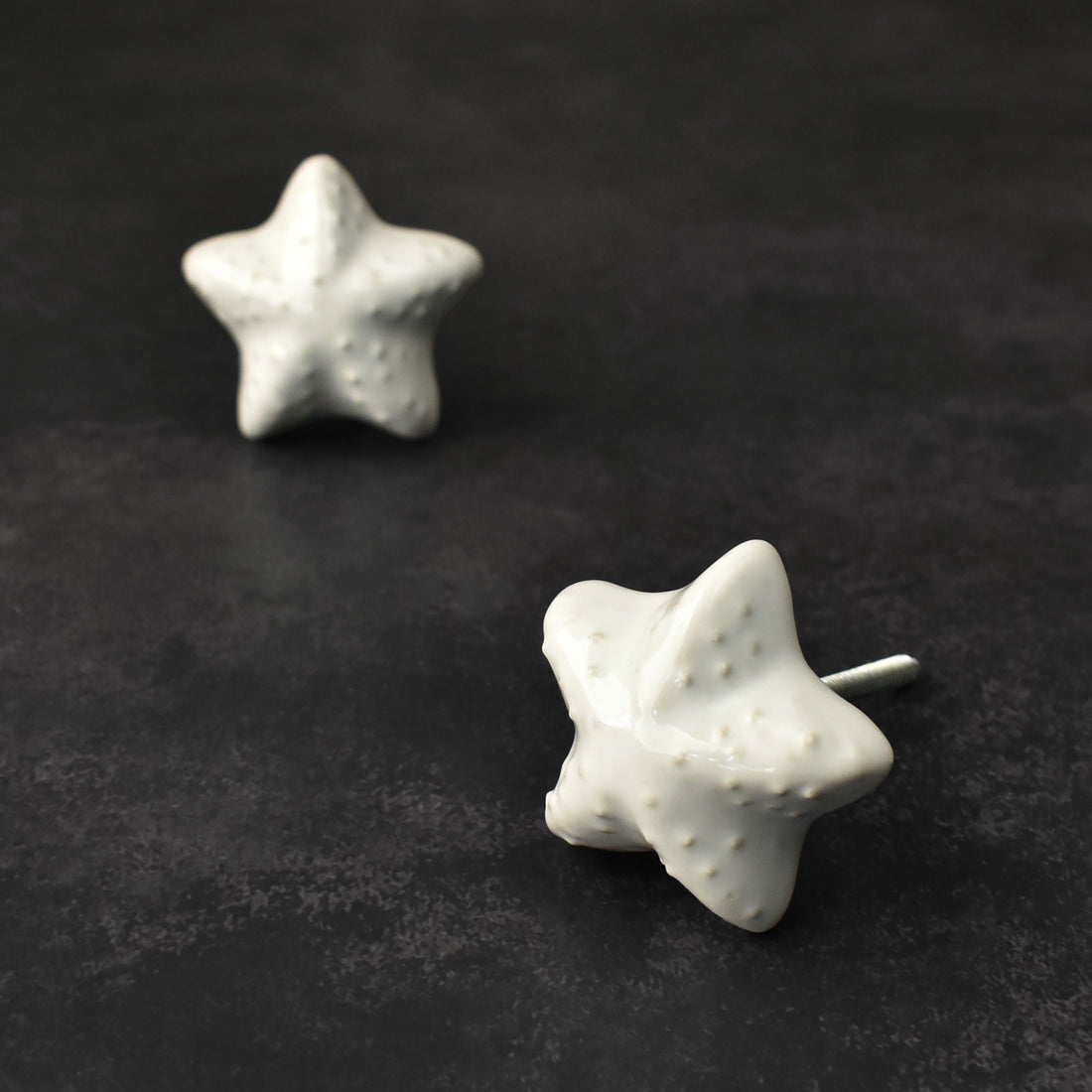 Partrick White Starfish Ceramic Drawer Knob