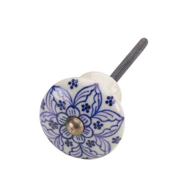 Provence Petal Floral Ceramic Cabinet Drawer Knob