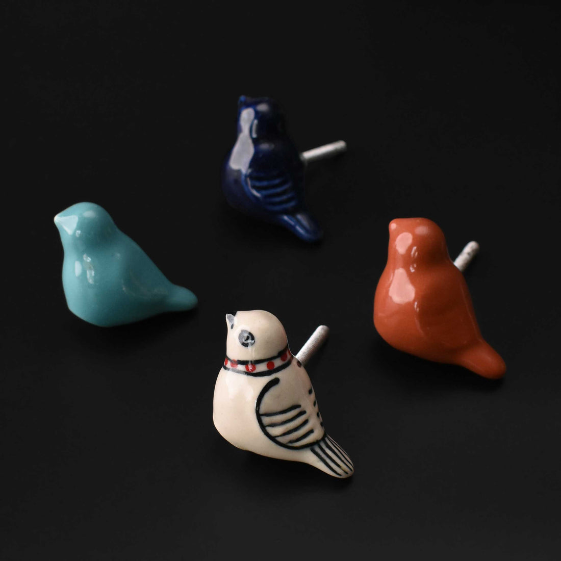 Perchy Ceramic Bird Cabinet and Drawer Knob