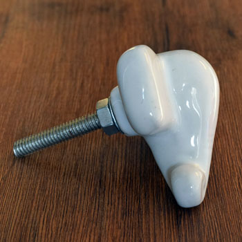 White Elephant Head Ceramic Kids Cabinet Drawer Knob