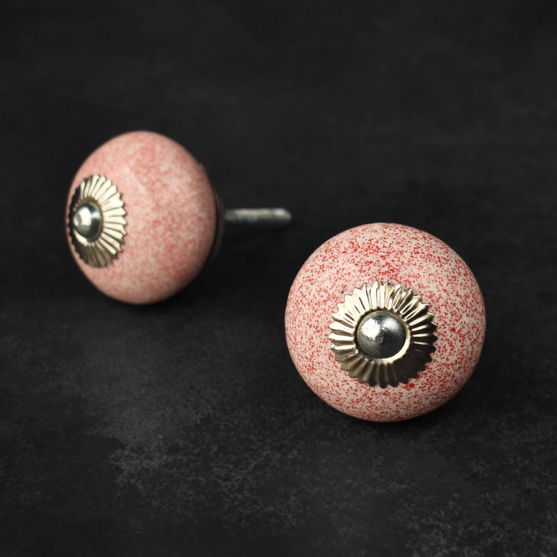 Aeris Speckled Pink Ceramic Drawer Knob