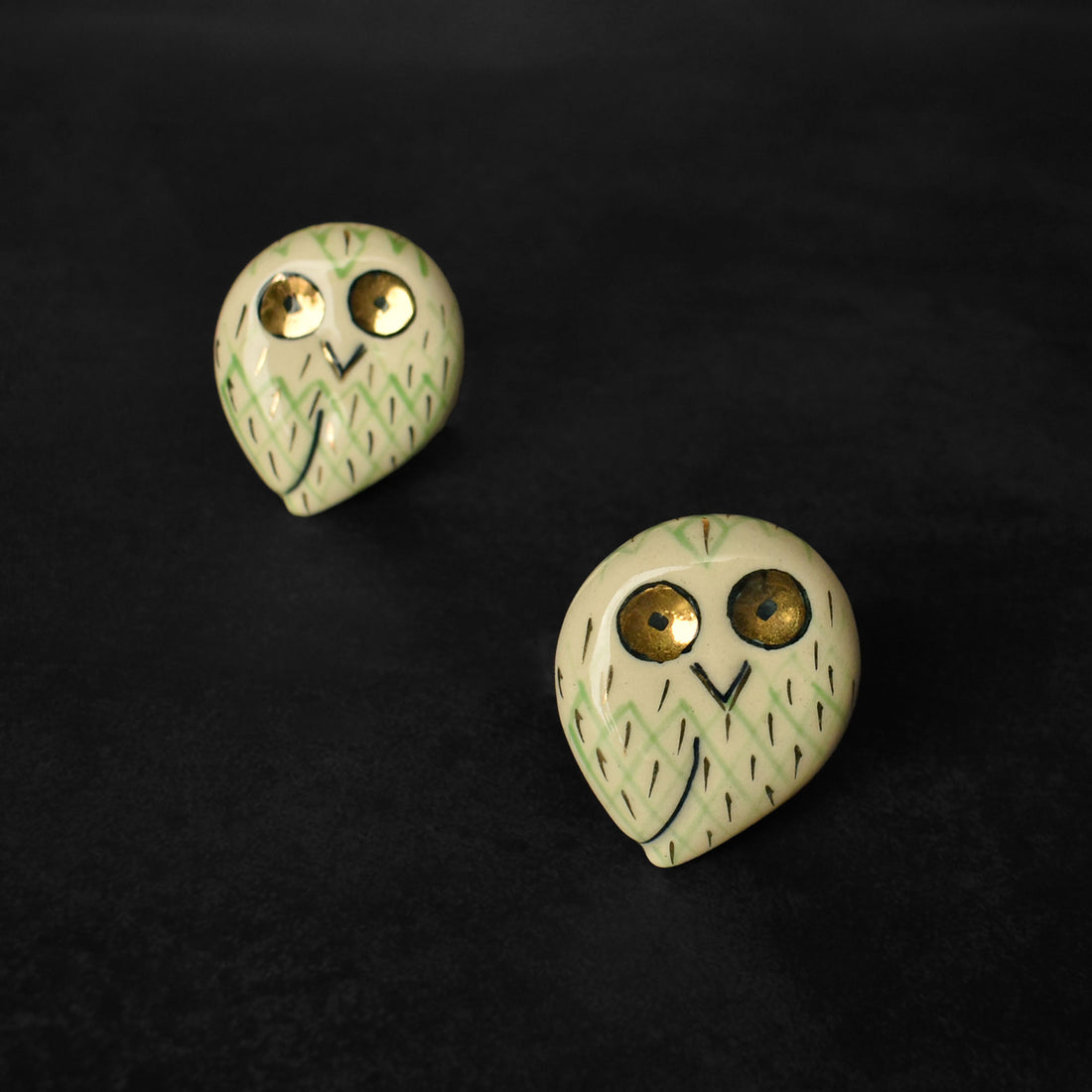 Aveline Owl Ceramic Kids Nursery Cabinet Knob Pull