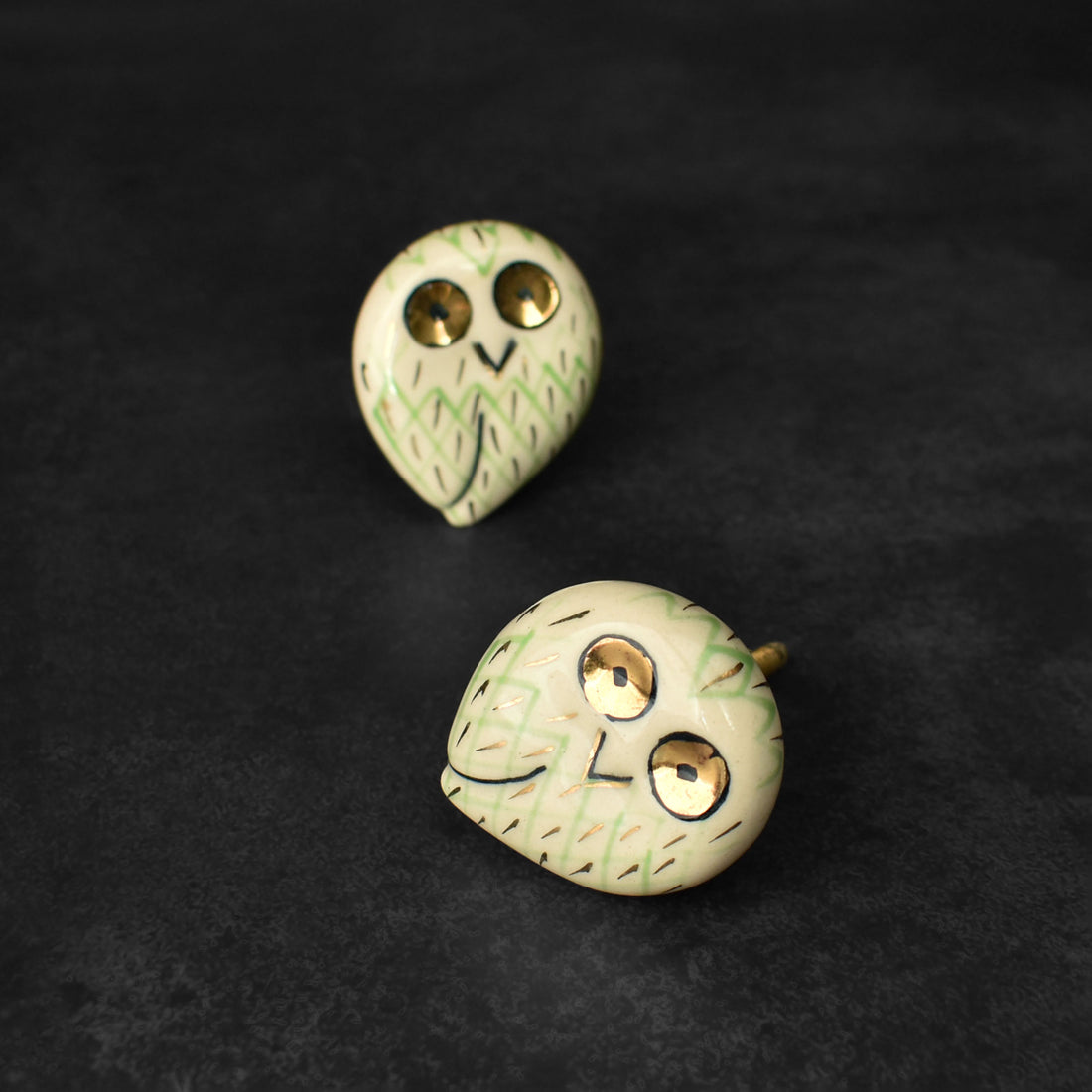 Aveline Owl Ceramic Kids Nursery Cabinet Knob Pull