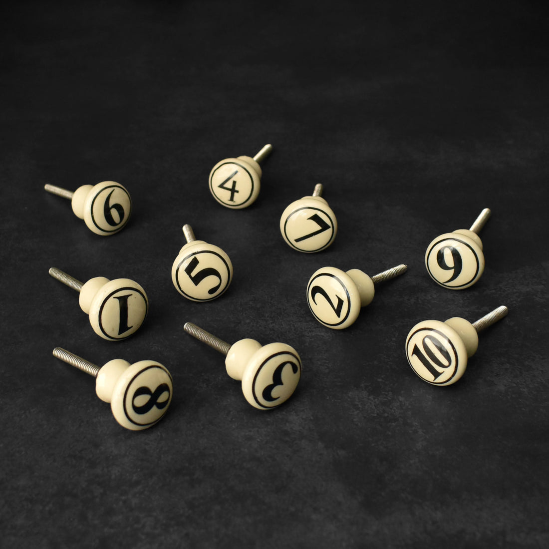 Numera Small Ceramic Numbers Knob