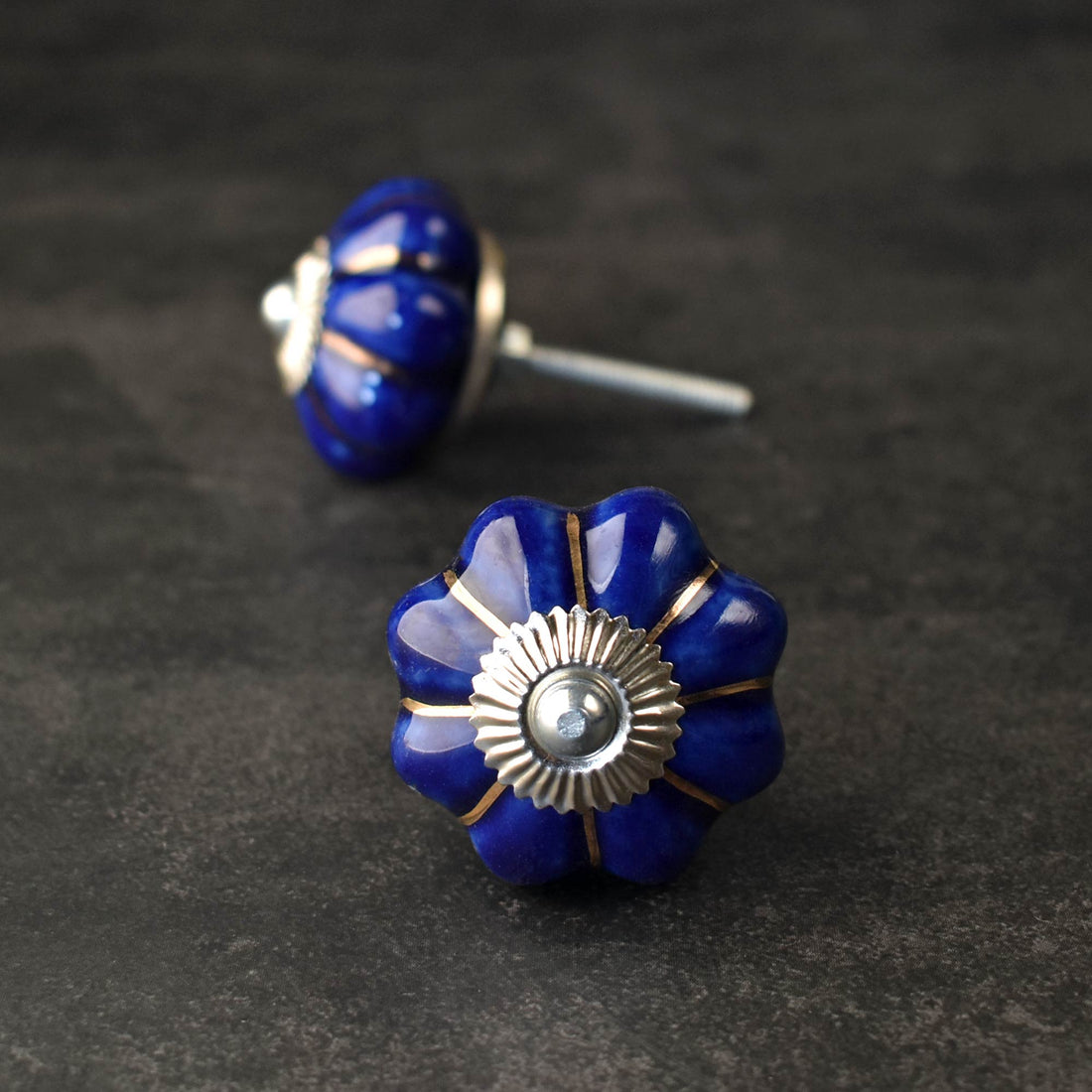 Magnolia Manor Navy Blue Ceramic Knob