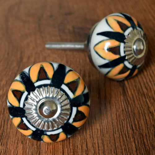 Autumn Leaves Ceramic Knob For Drawers