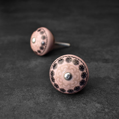 Spanish Bloom Purple Ceramic Drawer Knob