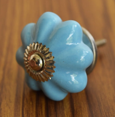Azul Blue Melon Ceramic Knob