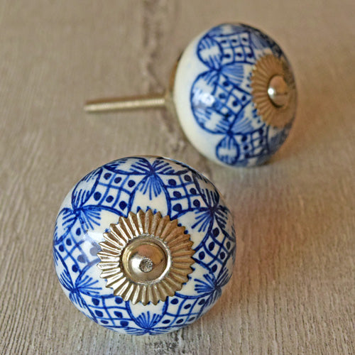 Alentejo Blue Ceramic Drawer Knob