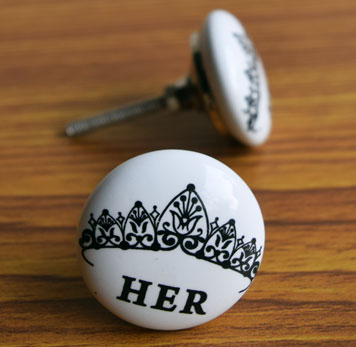 Her Princess Ceramic Drawer Knob