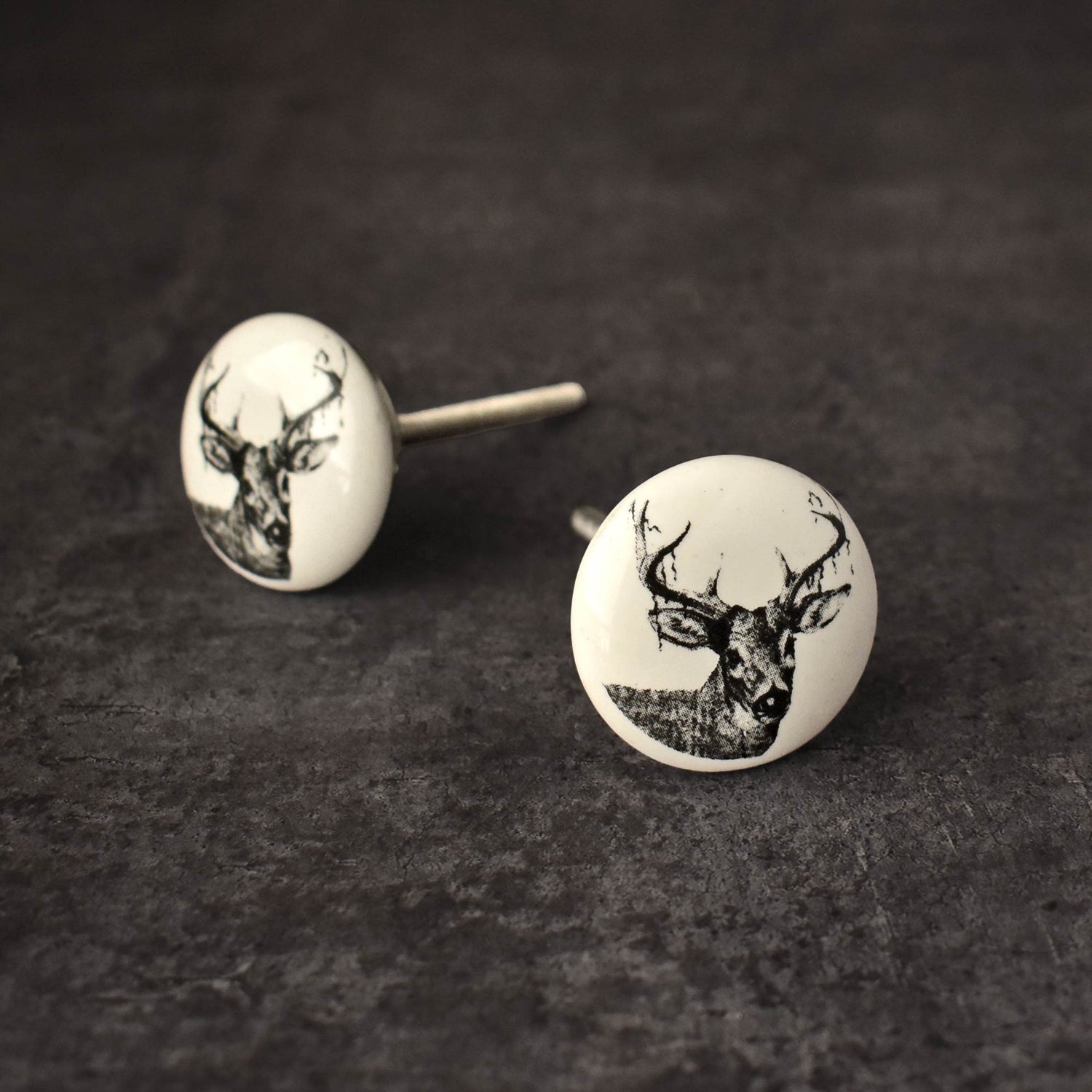 Valor the Stag Ceramic Cabinet Knob