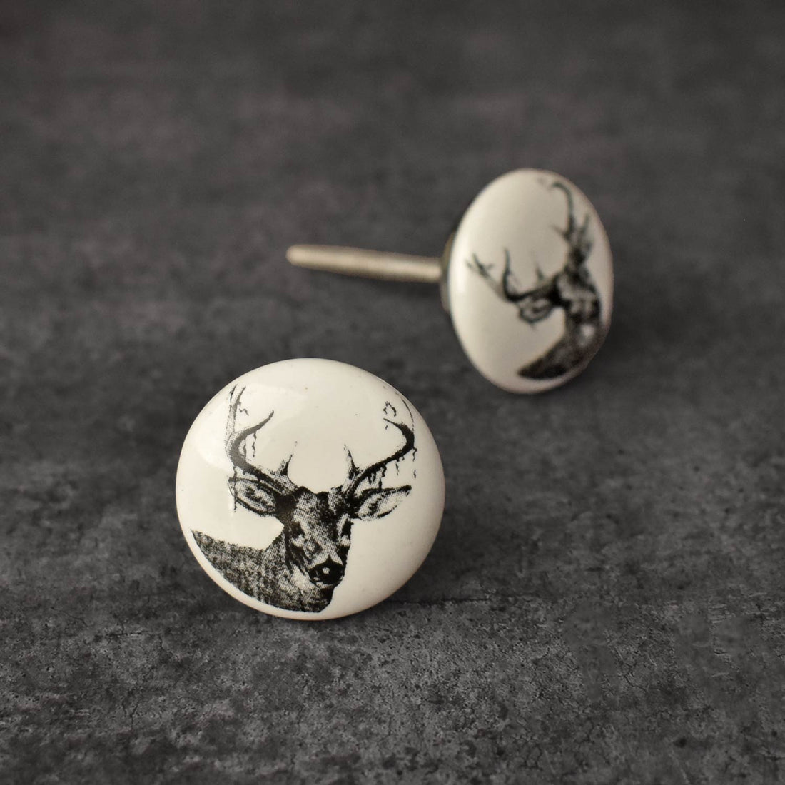 Valor the Stag Ceramic Cabinet Knob