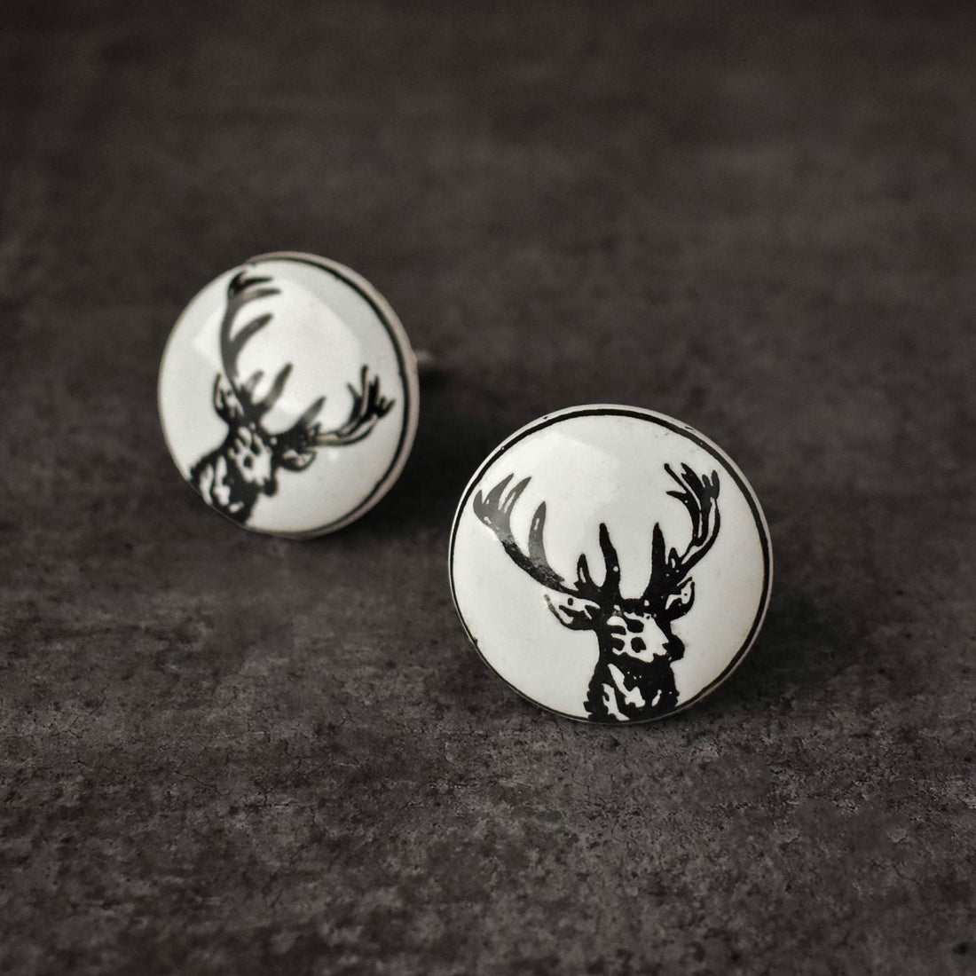 Paladin Stag Ceramic Dresser Knob