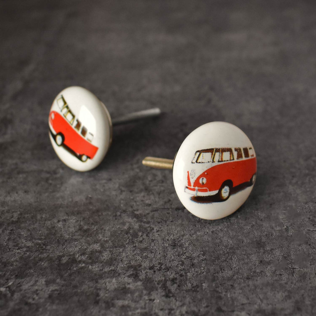 Mystery Machine Red Van Ceramic Knob