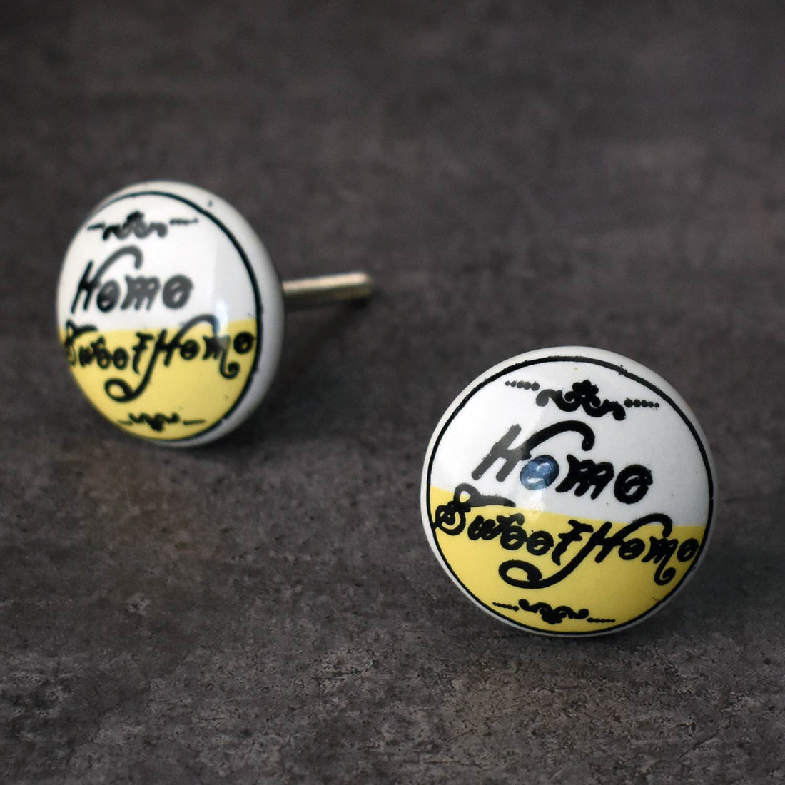 Home Sweet Home Dual Tone Ceramic Knob