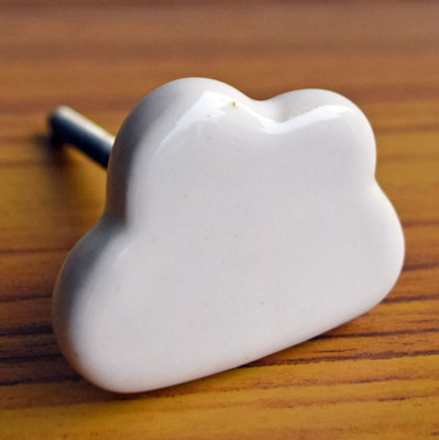 Cirrus Cloud Ceramic Cabinet Knob