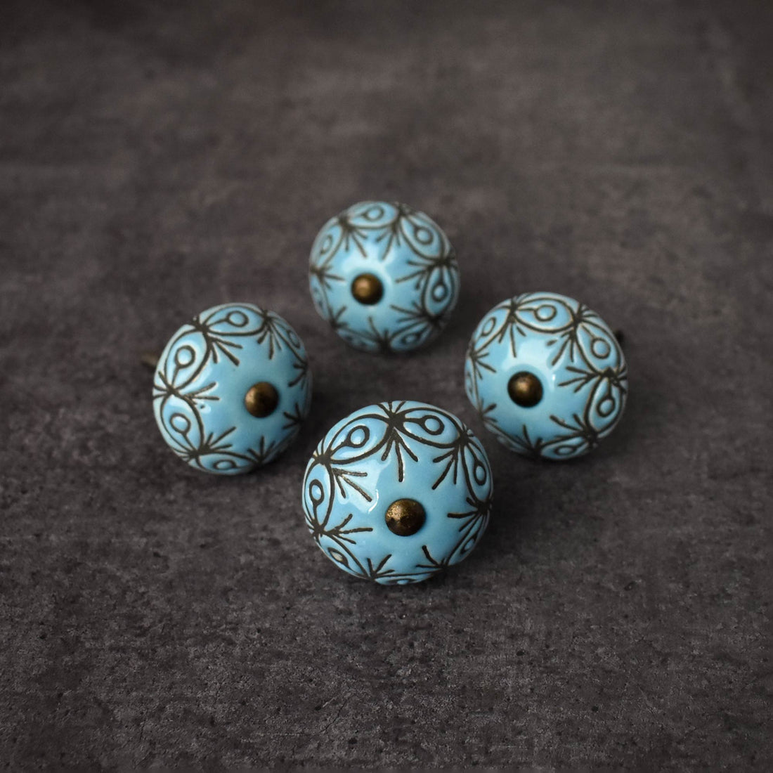 ceramic hand painted drawer knob