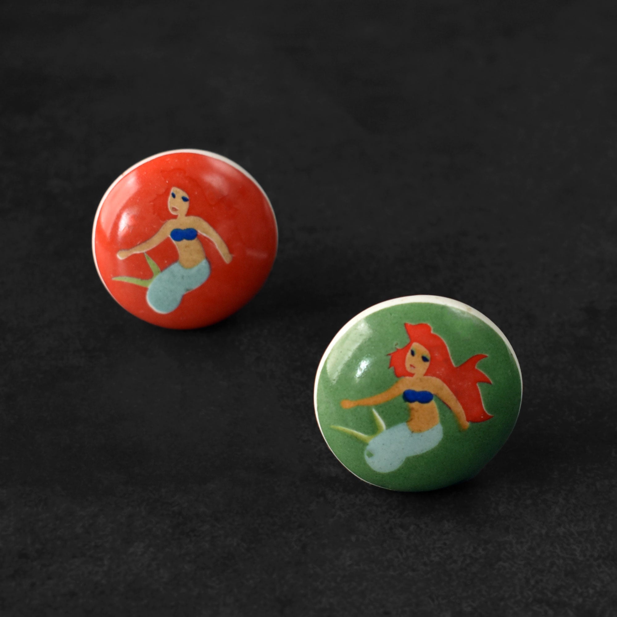 Adella Mermaid Ceramic Cabinet and Drawer Knob