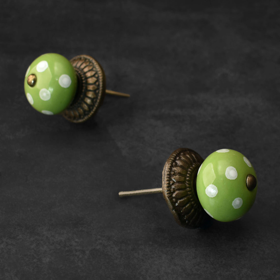 Polka Bouquet Ceramic Wardrobe Drawer knob