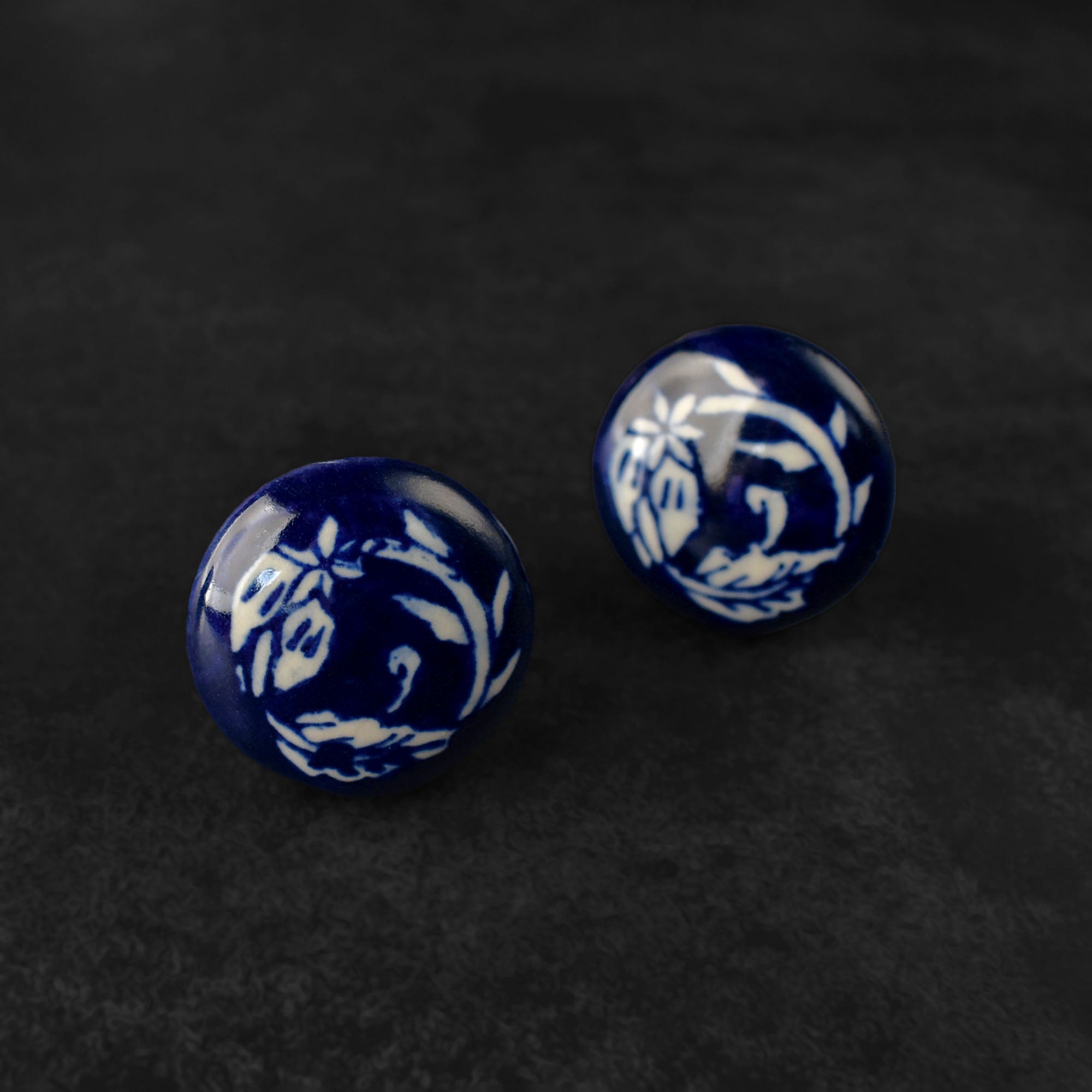 Tawang Blue and White Ceramic Cupboard Door Knob