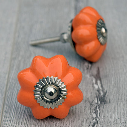 orange ceramic knob