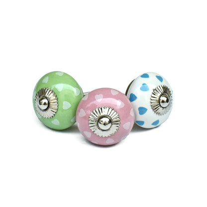 Preston Heart Ceramic Cabinet Dresser Knob