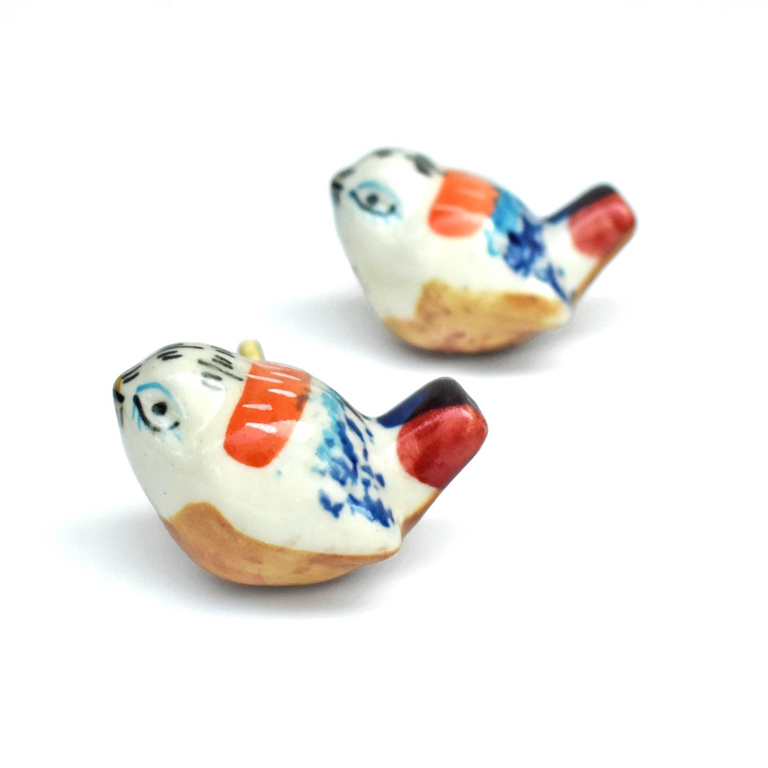 Jay Ceramic Bird Kids Cabinet Knob and Pull