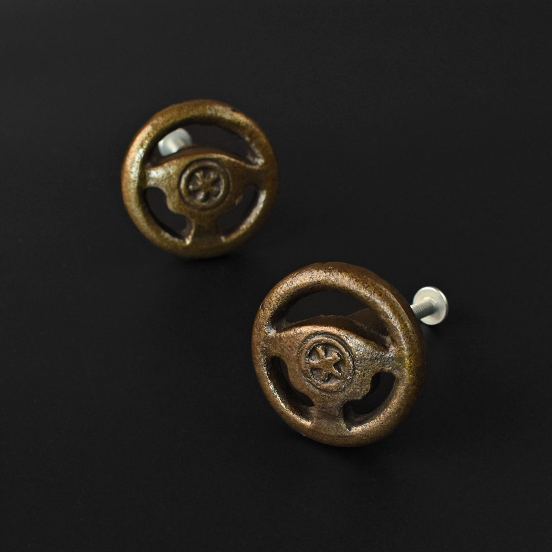 Helm Antique Iron Cabinet Drawer Knob