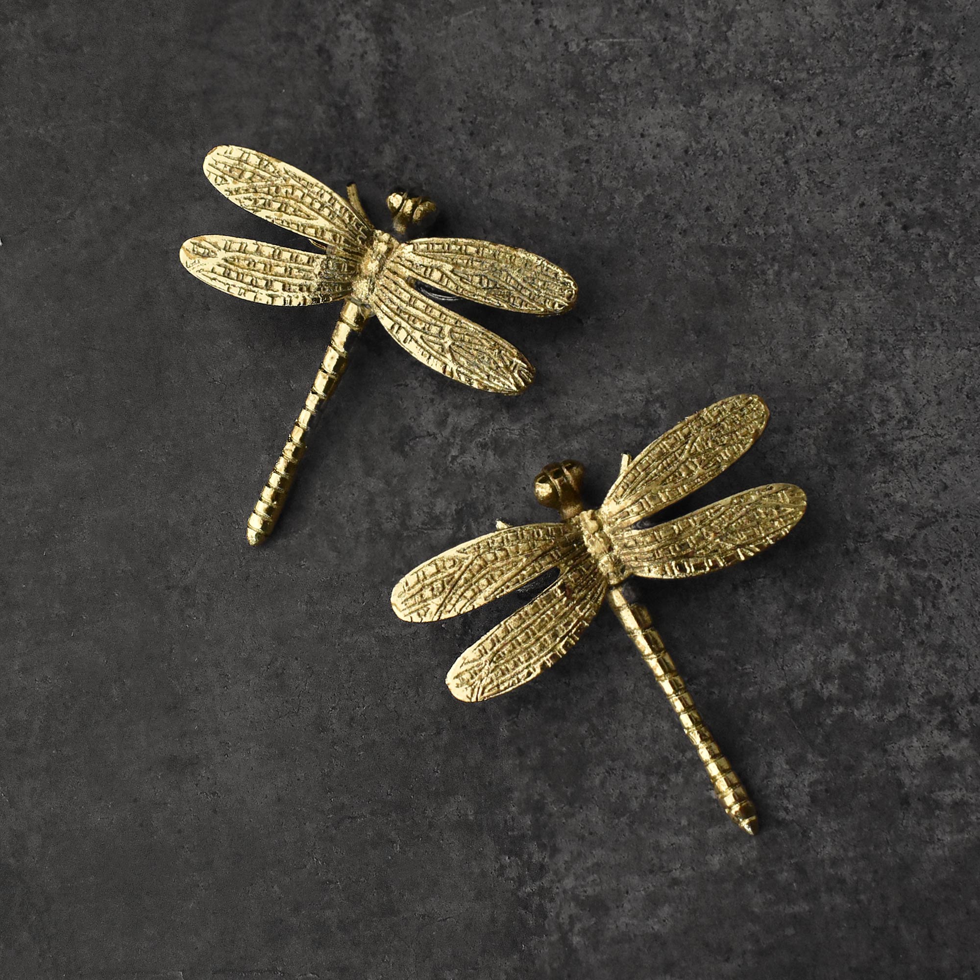 brass dragonfly knob