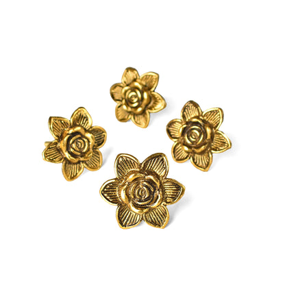 gold flower knobs