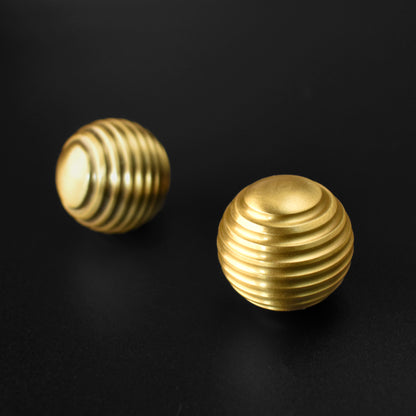 Spira Brass Beehive Drawer Knob and Pull