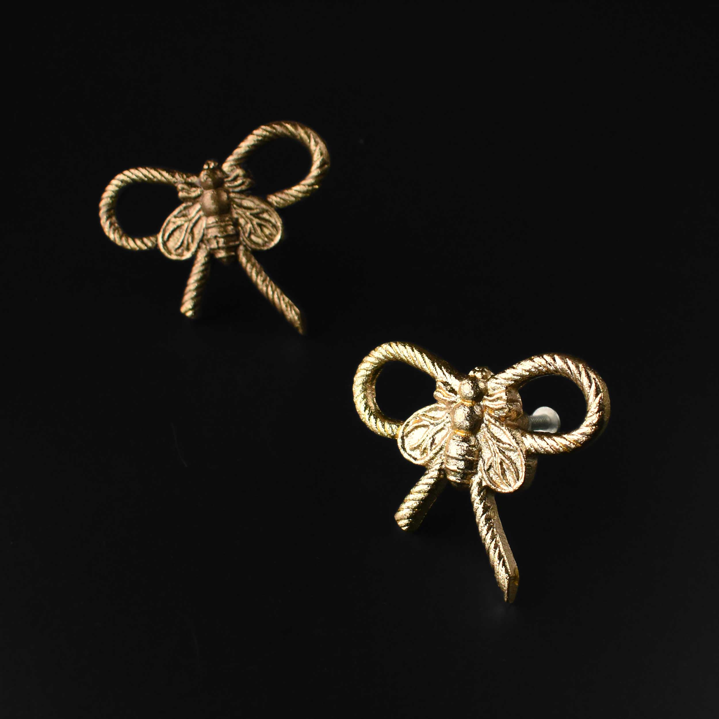 Vespae Gold Bee Cabinet Drawer Knob Pull