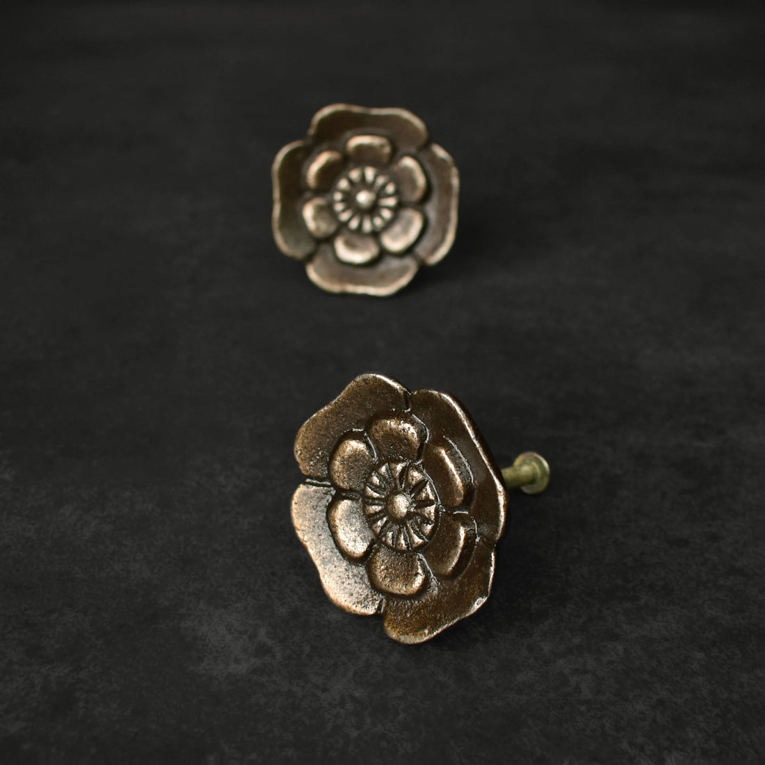 Monet Floral Metal Cabinet Drawer Knob