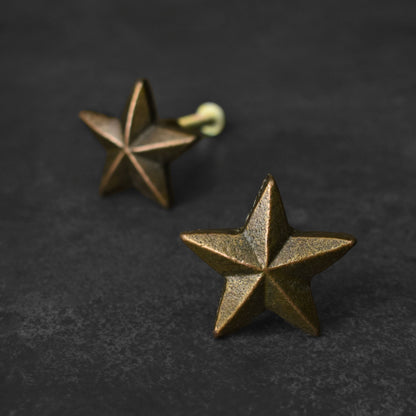 Vermeer Star Vintage Metal Drawer Knob