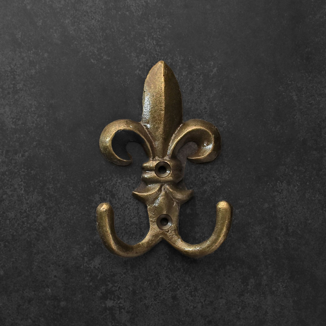 fleur de lis cast iron wall hook