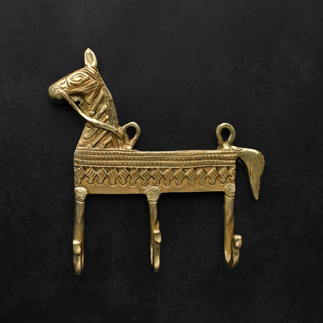 Ashva Solid Brass Coat Hook and Keys Hanger