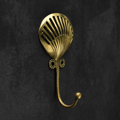 Kai Solid Brass Shell Coat Hook and Wall Hanger