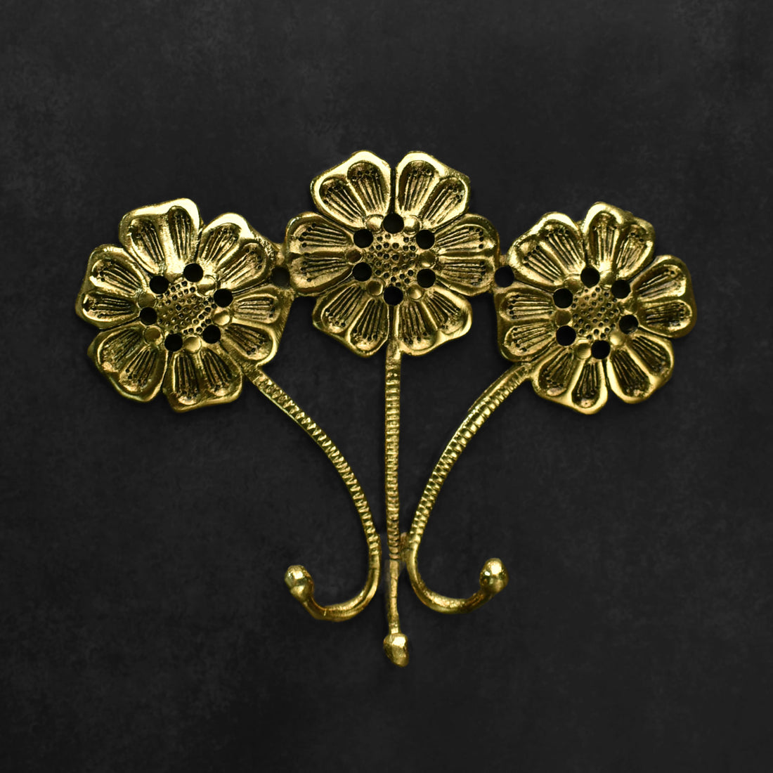 Gulzar Gold Flowers Keys Hook Hanger