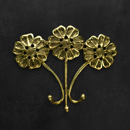 Gulzar Gold Flowers Keys Hook Hanger