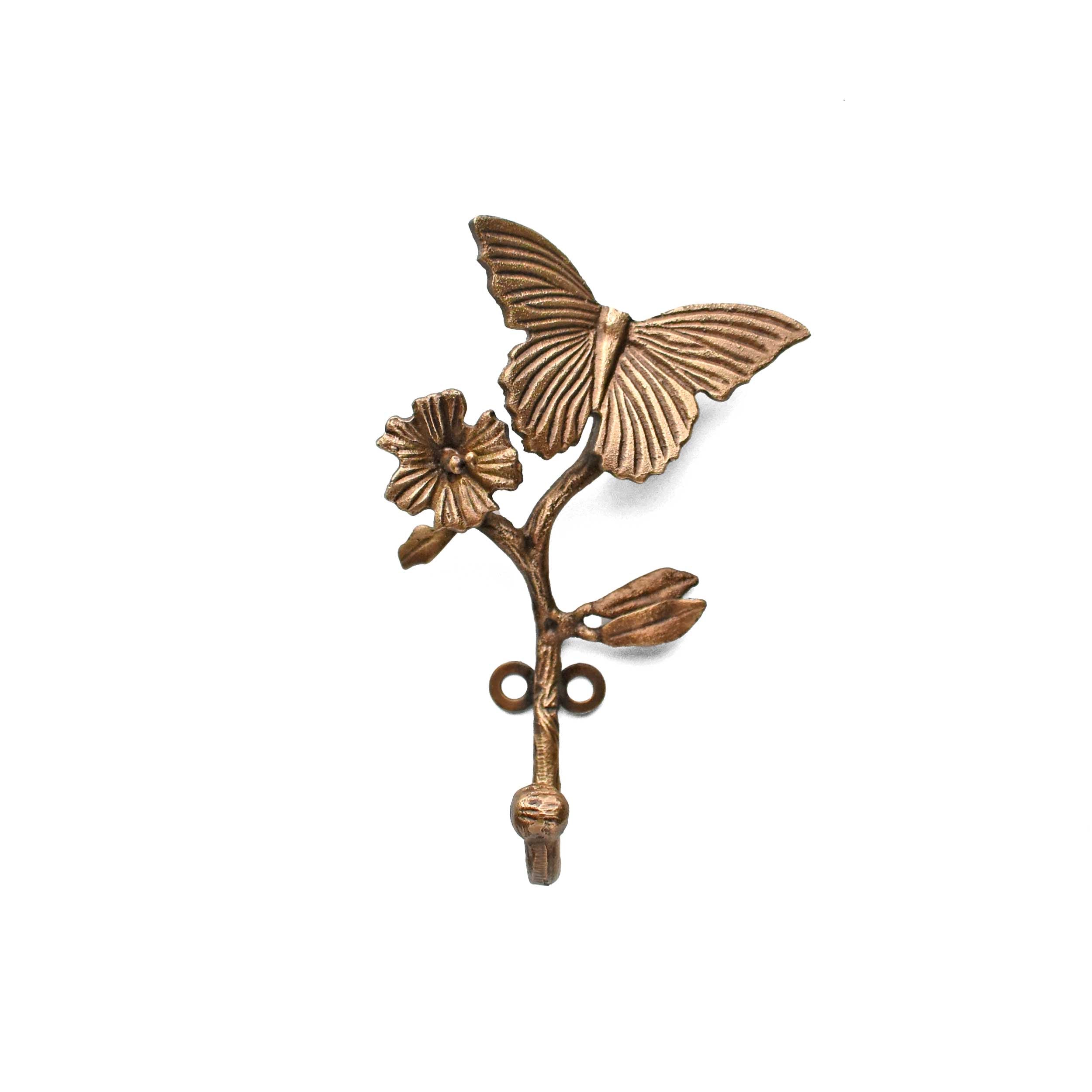 Flutterby Brass Wall Hook Towel Hanger