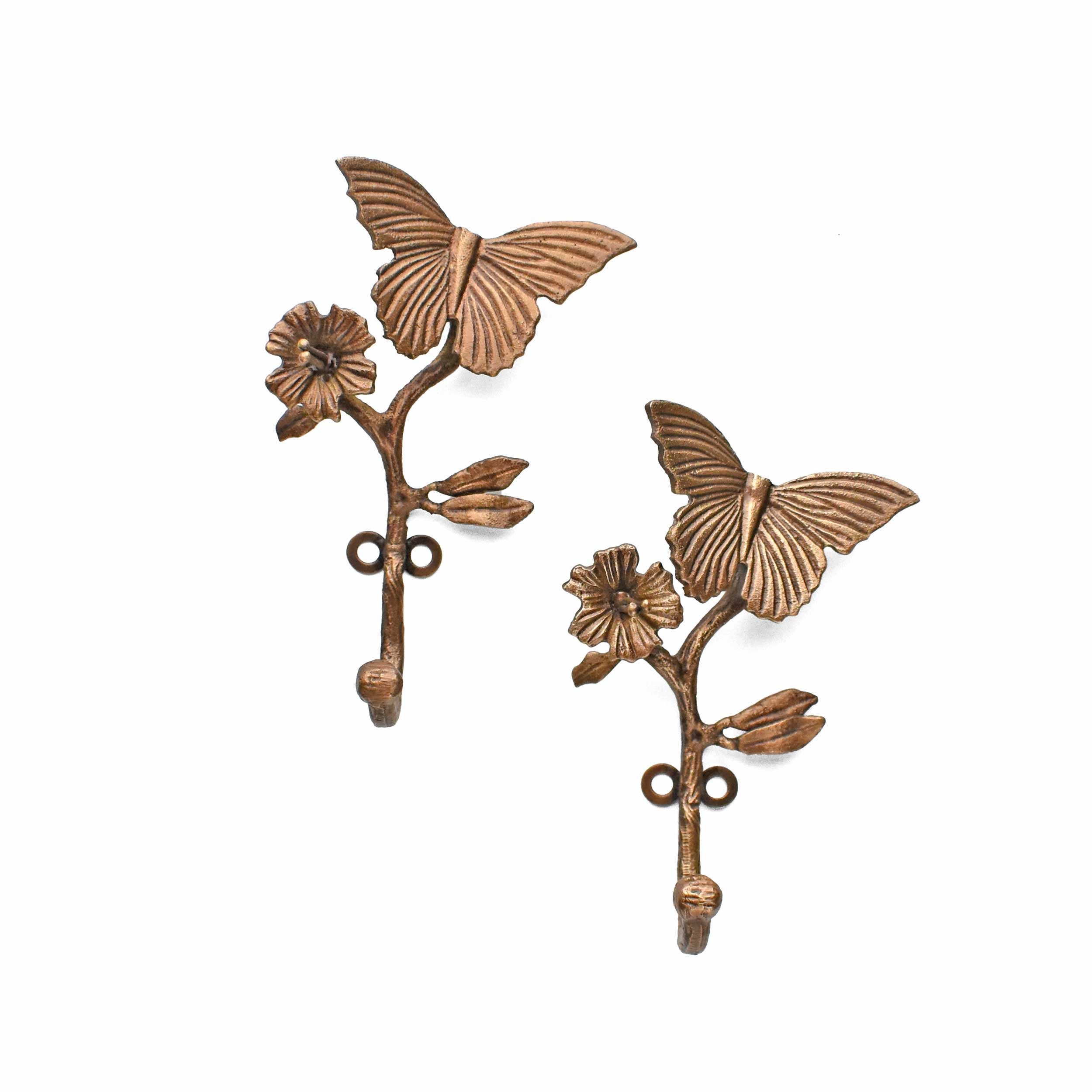 Flutterby Brass Wall Hook Towel Hanger