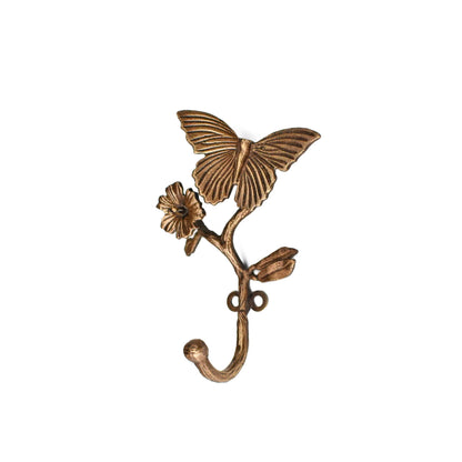 Flutterby Brass Wall Hook Towel Hanger