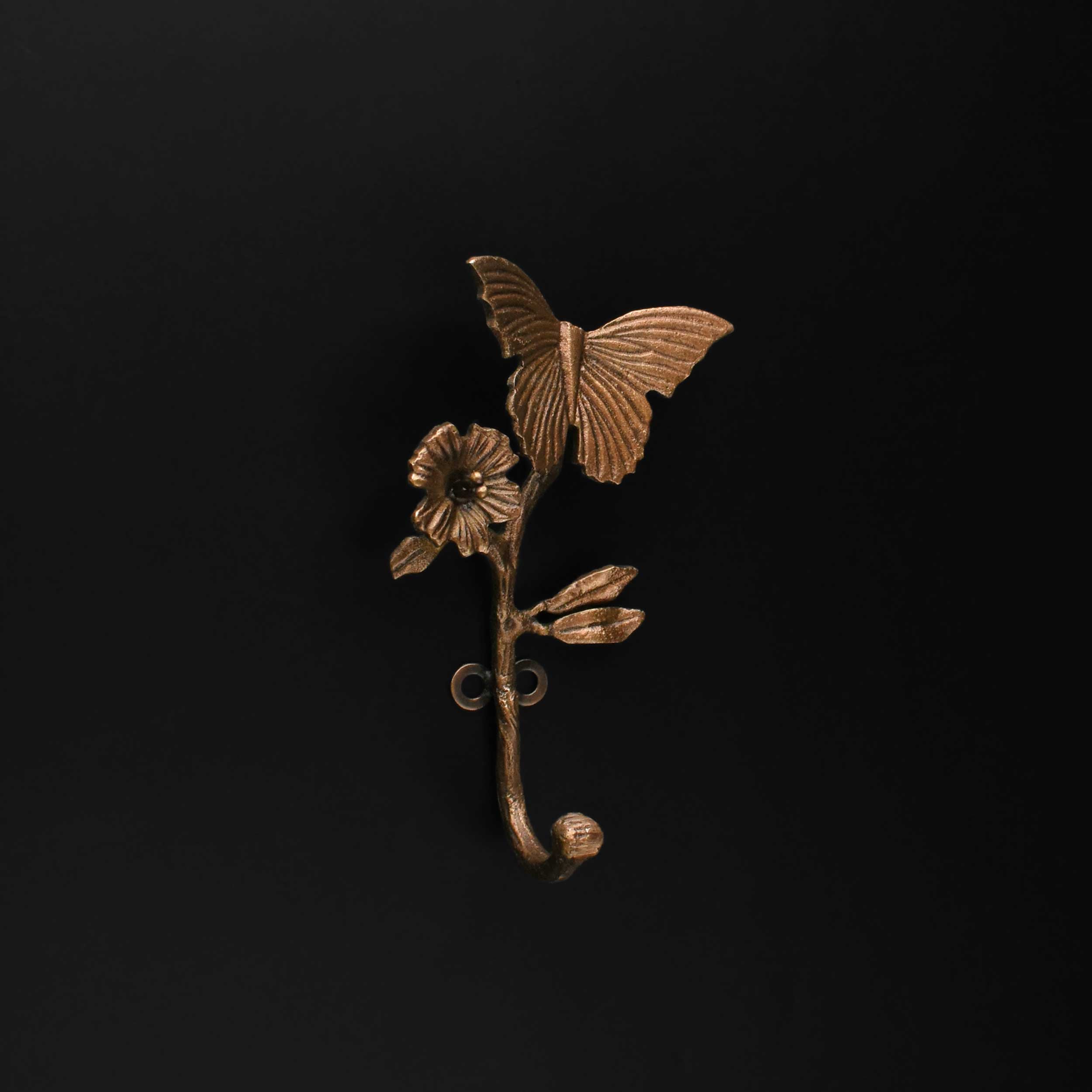 Flutterby Brass Wall Hook Towel Hanger