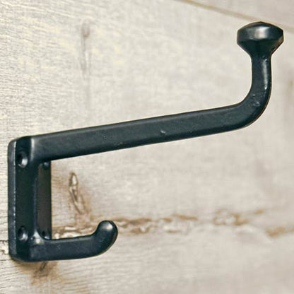 Duoro Cast Iron Black Retro Wall Hook and Hanger