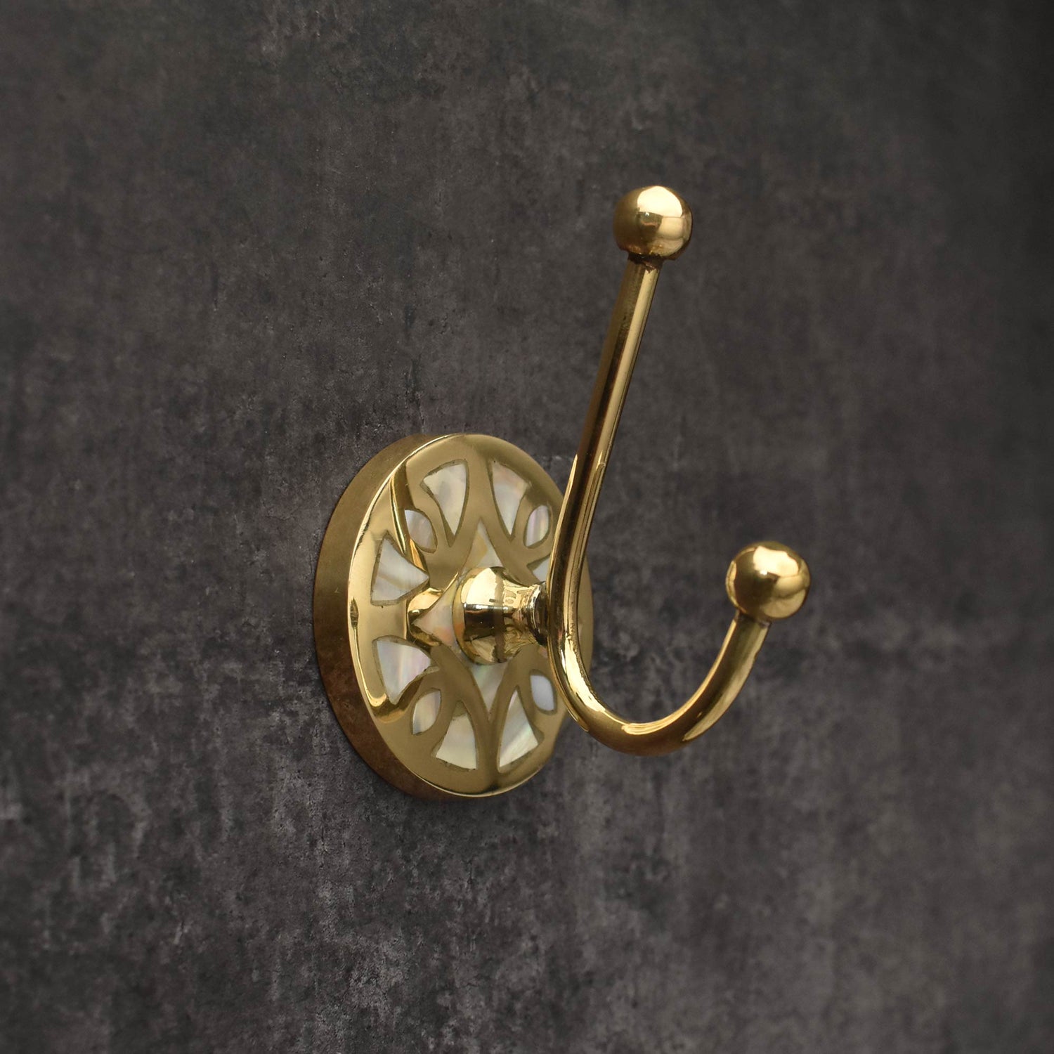 brass pearl wall hook hanger